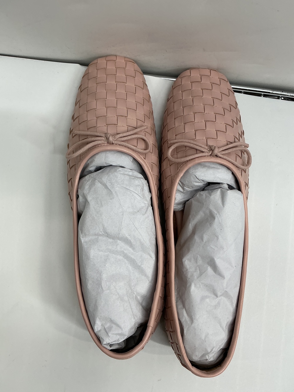 Italian Leather Handwoven Square Toe Ballet Flat